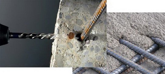 Как просверлить арматуру в бетоне