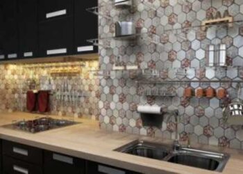 Как скомбинировать мозаику и плитку на кухне